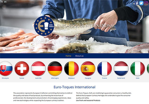 Euro Toques International - individuell gestaltete responsive Webseite der Gastronomievereinigung - CMS Contao