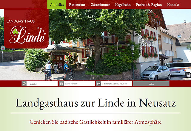 Landgasthaus zur Linde in Neusatz bei Bühl - Hotel - Restaurant